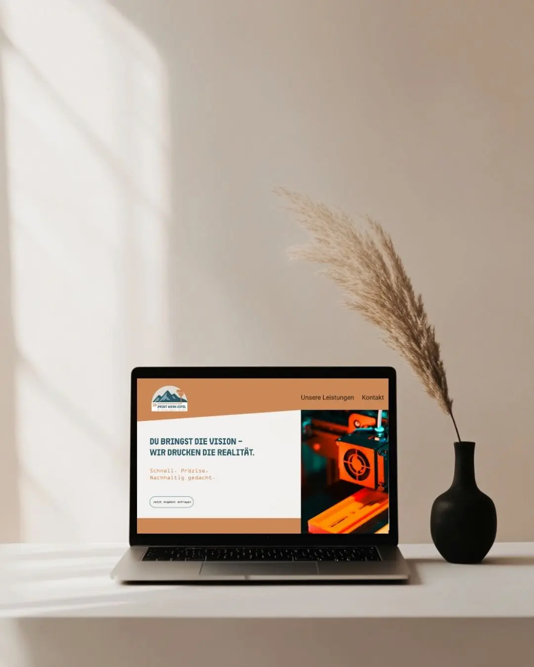 Mock Up Webseite 3D PrintWerk Eifel